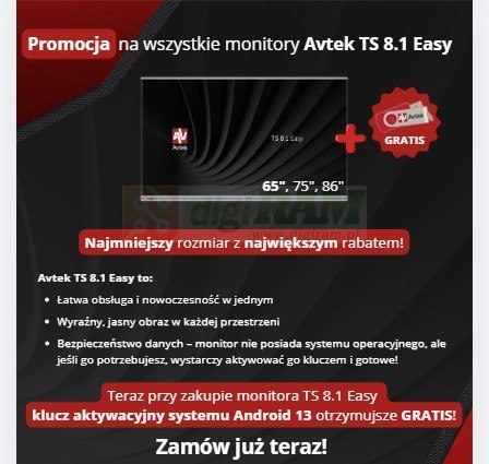 Monitor interaktywny TS 8.1 Easy 75 z Androidem
