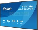 Monitor profesjonalny 43 cale LH4366UHSB-B1AG 4K, VA, A14, 800cd, 4000:1, 6,5ms,2xHDMI, USB-C, RJ45, 2xUSB, 2x10W, WiFi, iiSign