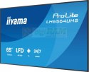 Monitor profesjonalny 65 cali LH6566UHSB-B1AG 4K, VA, A14, 800cd, 5000:1, 6,5ms, 2xHDMI, USB-C, RJ45, 2xUSB, 2x10W, WiFi, iiS