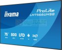 Monitor profesjonalny 75 cali LH7566UHSB-B1AG 4K, VA, A14, 800cd, 5000:1, 6,5ms, 2xHDMI, USB-C, RJ45, 2xUSB, 2x10W, WiFi, iiS