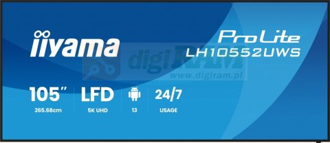 Monitor wielkoformatowy 105 cali ProLite LH10552UWS-B1AG 21:9(5K),24/7,IPS,HDMI,500cd,8ms