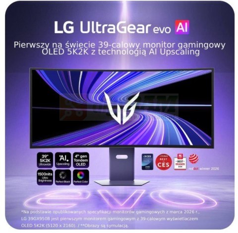Monitor zakrzywiony gamingowy 39 cali 39GX950B-B